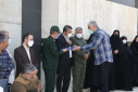پرده برداری از تندیس دکتر پرغو، استاد جانباز دفاع مقدس در مقابل دانشگاه تبریز