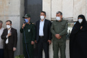 پرده برداری از تندیس دکتر پرغو، استاد جانباز دفاع مقدس در مقابل دانشگاه تبریز