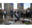 حضور مهمانان هفتمین گردهمایی سراسری خیرین آموزش عالی در برج یادمان شهدای گمنام-کوه عون ابن علی- تبریز
