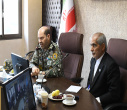 دیدار و نشست فرمانده پدافند نیروی هوایی و رئیس دانشگاه تبریز
