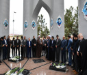 بزرگداشت هفته دفاع مقدس در دانشگاه تبریز/ غبارروبی مزار شهدای گمنام دانشگاه تبریز 