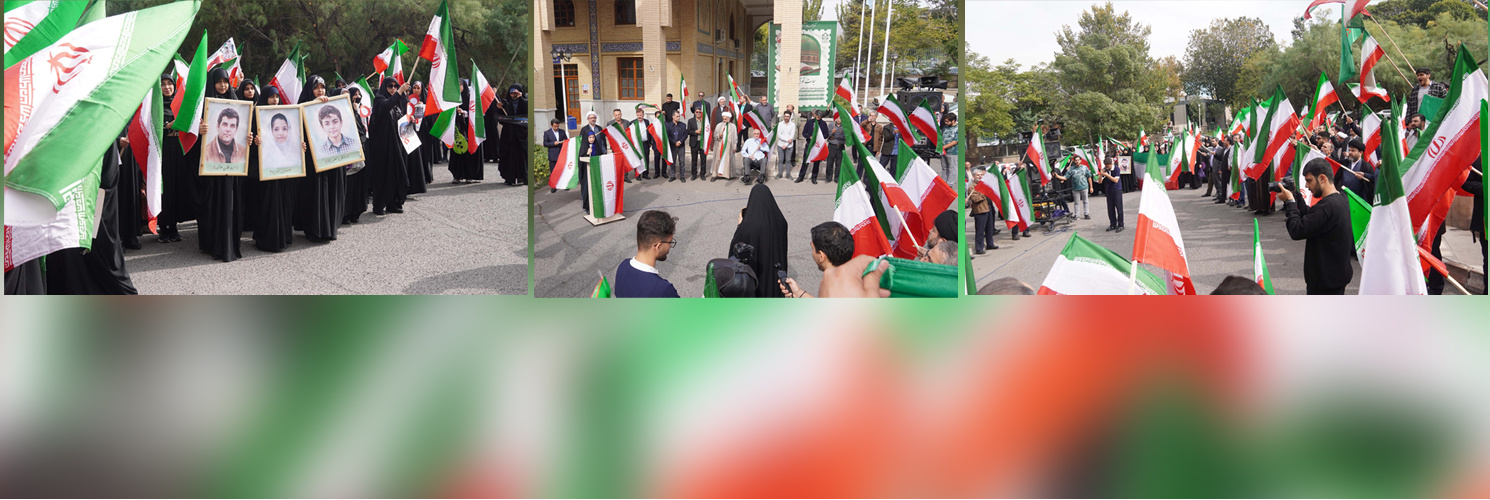 حضور پرشور دانشگاهیان دانشگاه تبریز در آیین اهتزاز پرچم دانشجویان عاشورایی