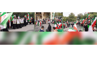 حضور پرشور دانشگاهیان دانشگاه تبریز در آیین اهتزاز پرچم دانشجویان عاشورایی