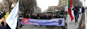 حضور گسترده دانشگاهیان دانشگاه تبریز در راهپیمایی ۲۲ بهمن چهلمین انقلاب اسلامی