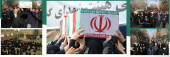 تشییع و بدرقه پیکر مطهر دو شهید گمنام دوران دفاع مقدس در دانشگاه تبریز